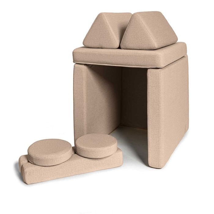 Kindersofa in warmem Karamellton – ideal für gemütliche Kinderzimmer